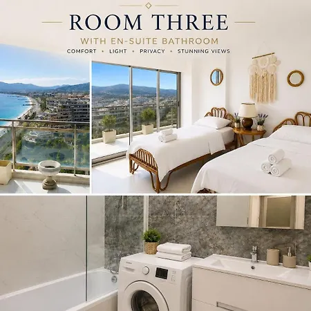 Luxury 3br With Panoramic View, Terrace & 3 Bathrooms Festival Apartman Cannes